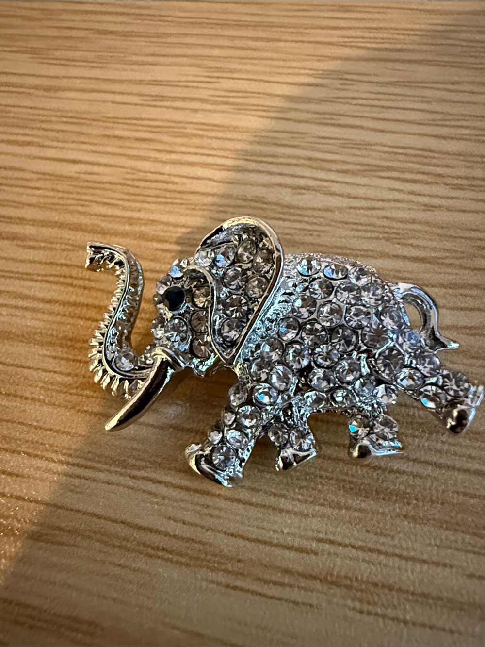 Crystal Elephant Brooch Elegant and Beautiful!